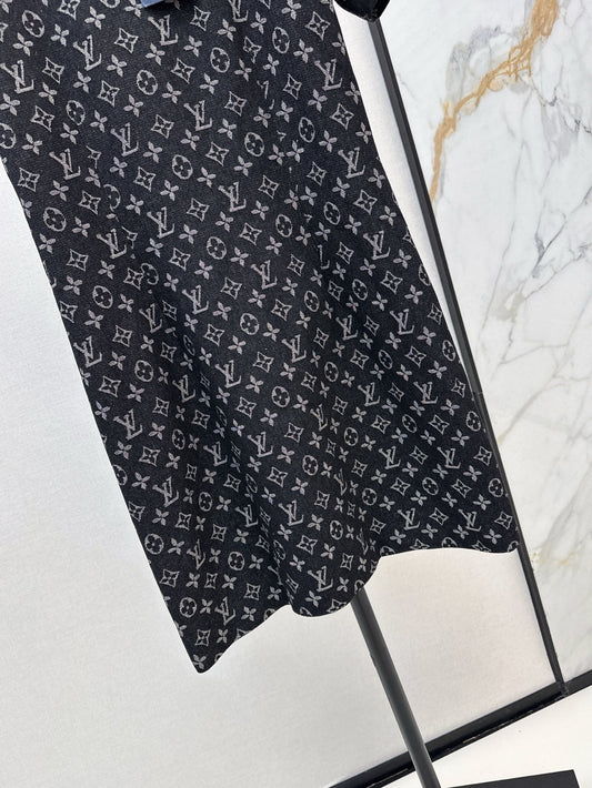 Loui* monogram denim dress