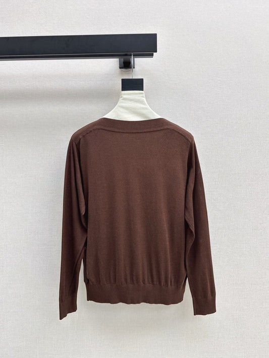Herm* Long-sleeve twillaine sweater