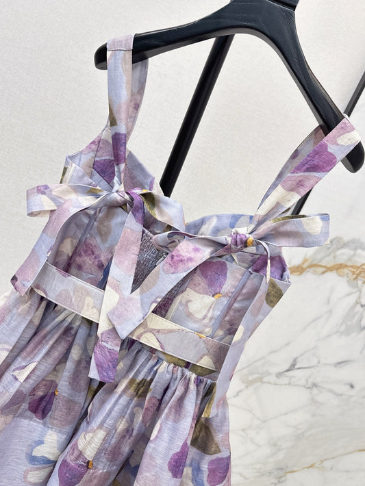 Zim* 25ss Floral pattern slip dress