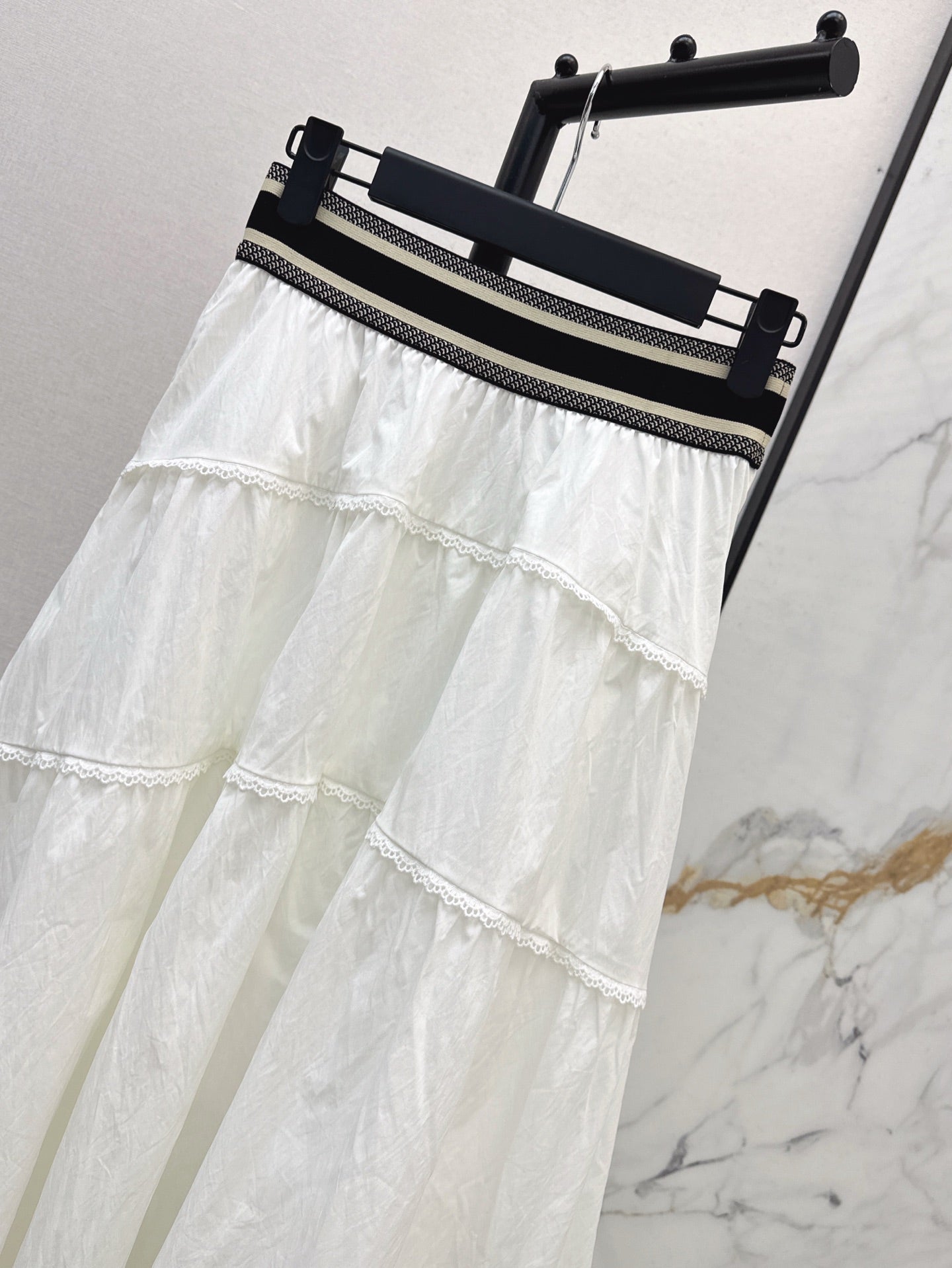 D*r 25ss Logo elastic waist skirt