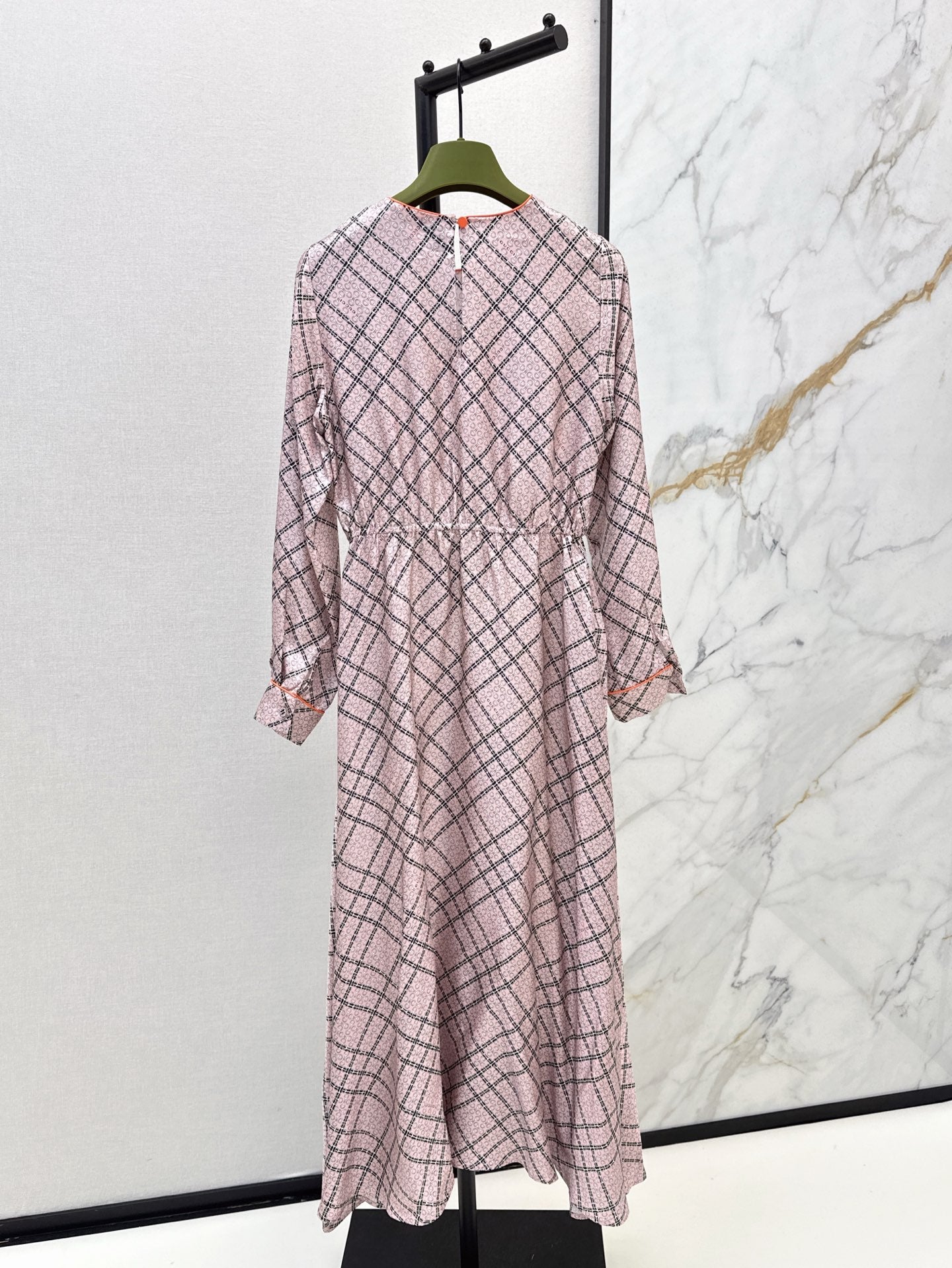 Gu* 25ss print silk dress