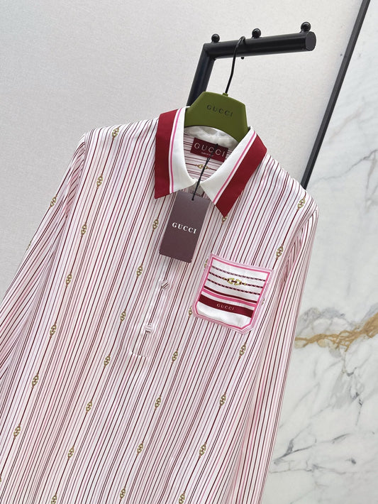 Gu* 25ss printed silk shirt