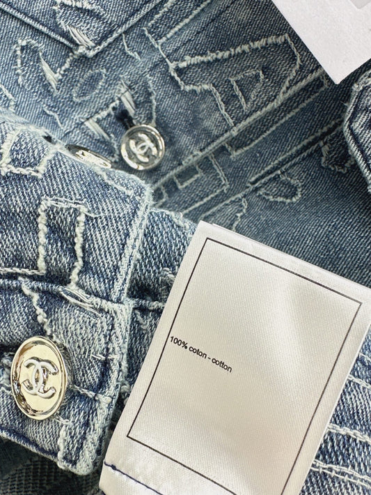 C*nel 25ss denim cropped vest