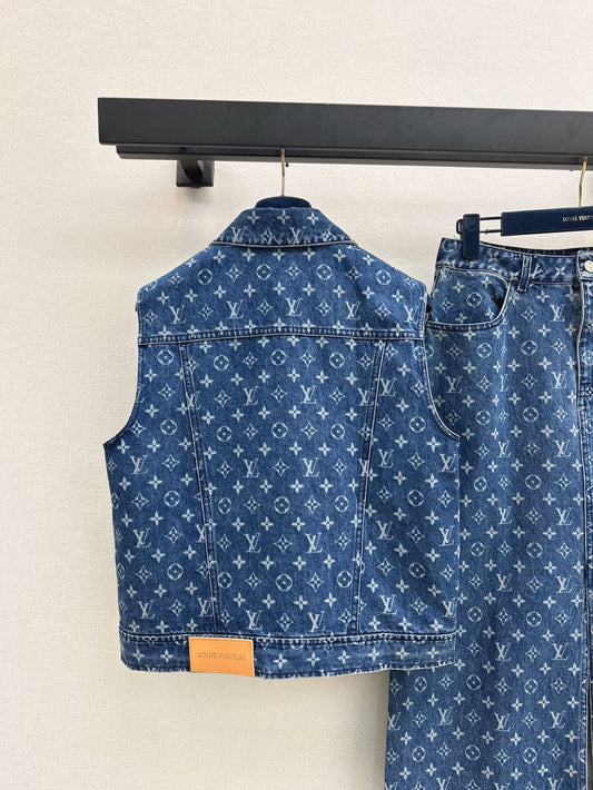 Loui* 25ss monogram denim suit