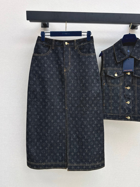 Loui* 25ss monogram denim suit