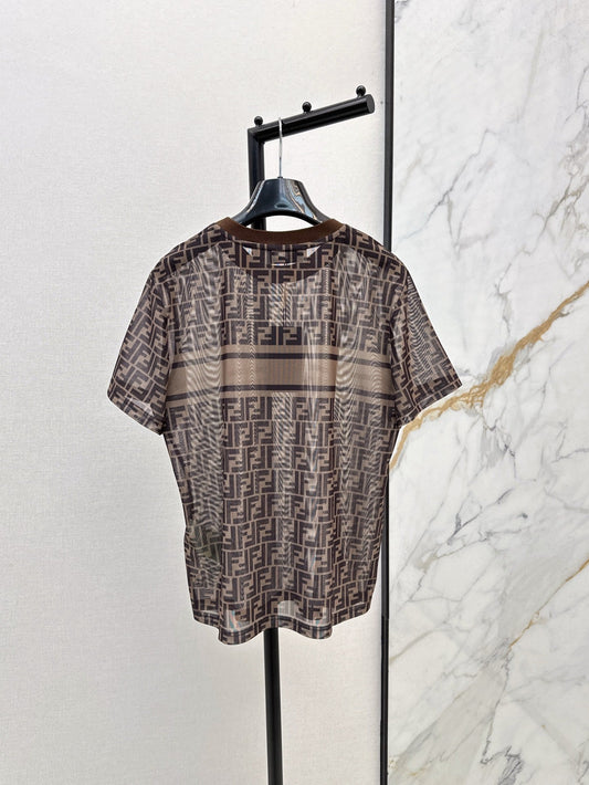 Fd* 25ss FF jacquard see-through T-shirt