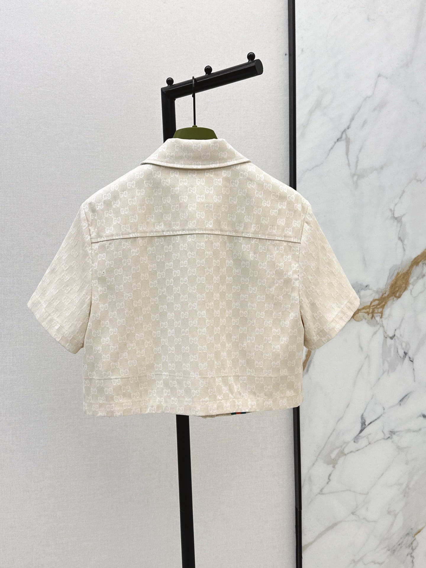 Gu*25ss GG jacquard cropped jacket