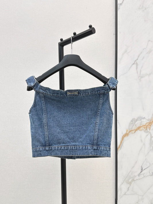 D*r 25ss Strapless denim top