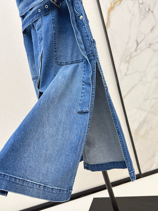 D*r 25ss Mid-Length Asymmetric Denim Dress