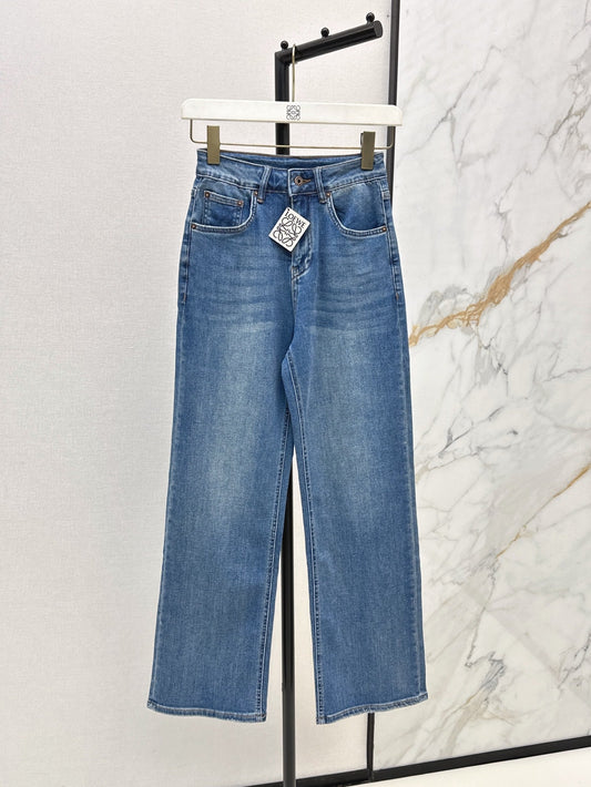 Loe* 25ss embroidered denim pants