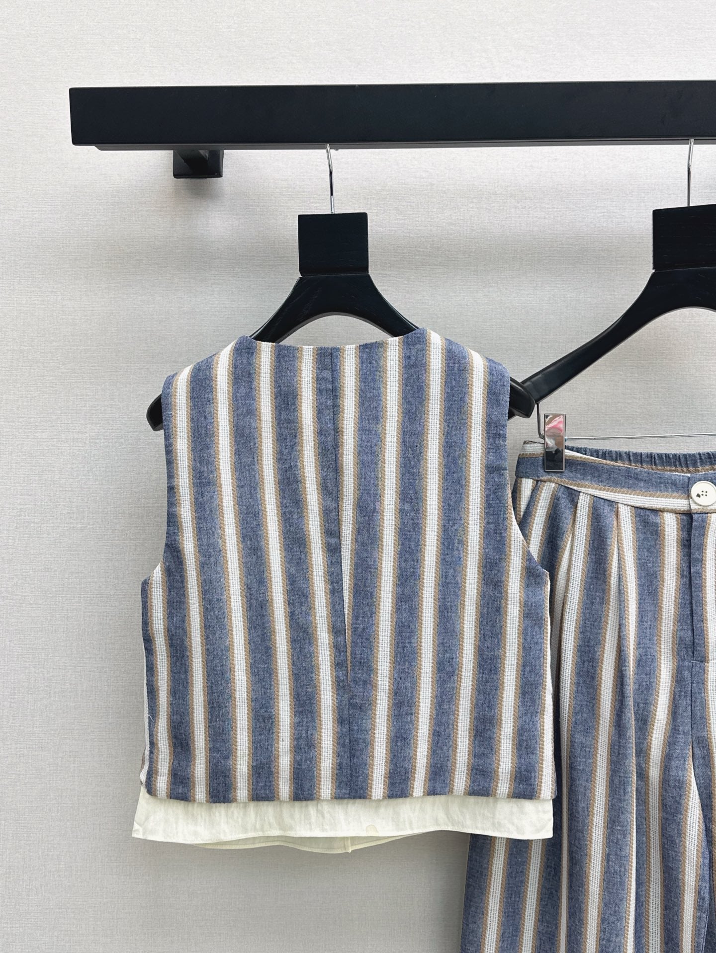 Lor*P striped vest + pants set