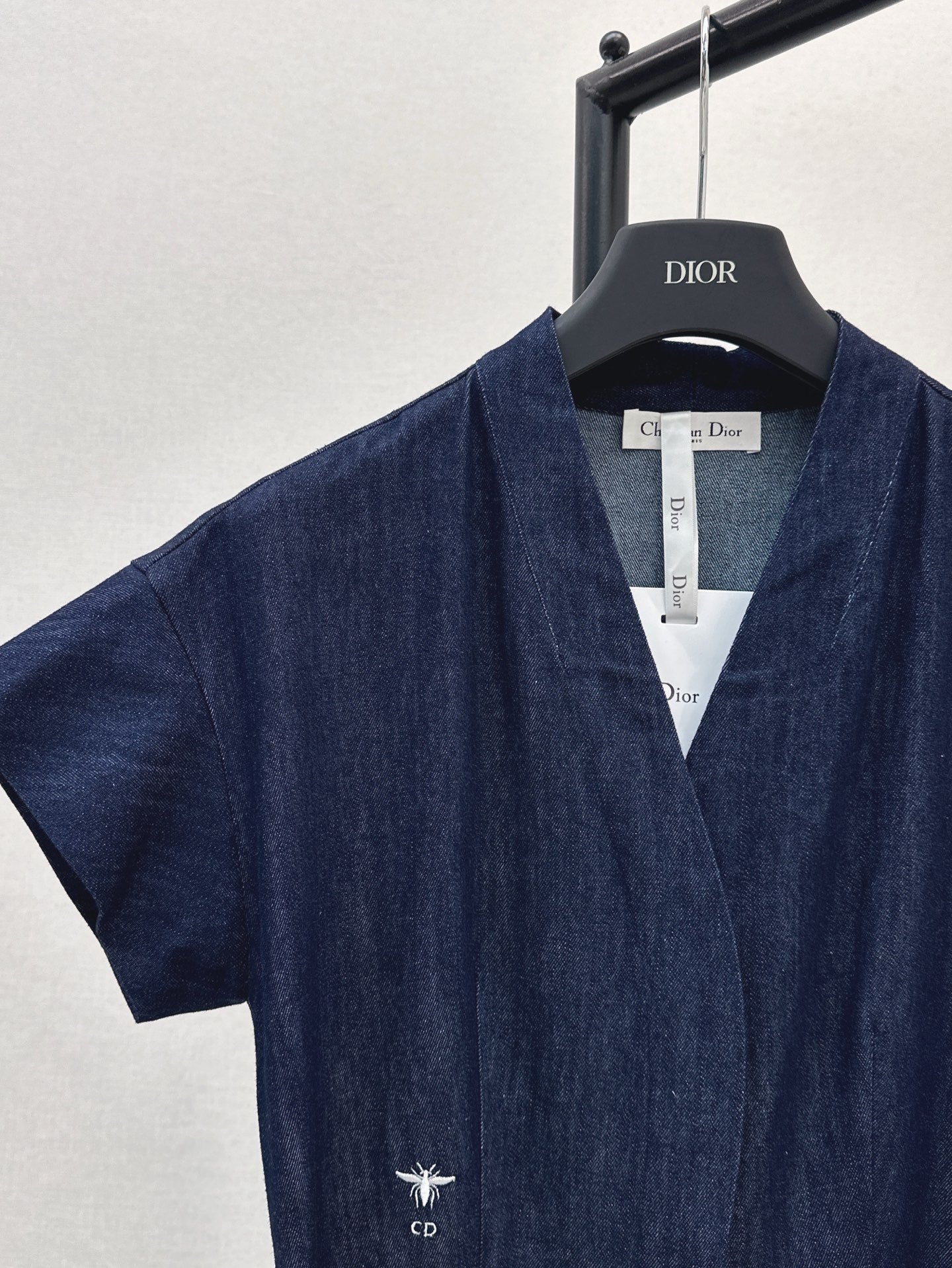 D*r 25ss flared denim midi dress with belt