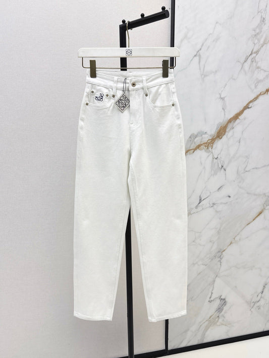 Loe* 25ss embroidered denim pants