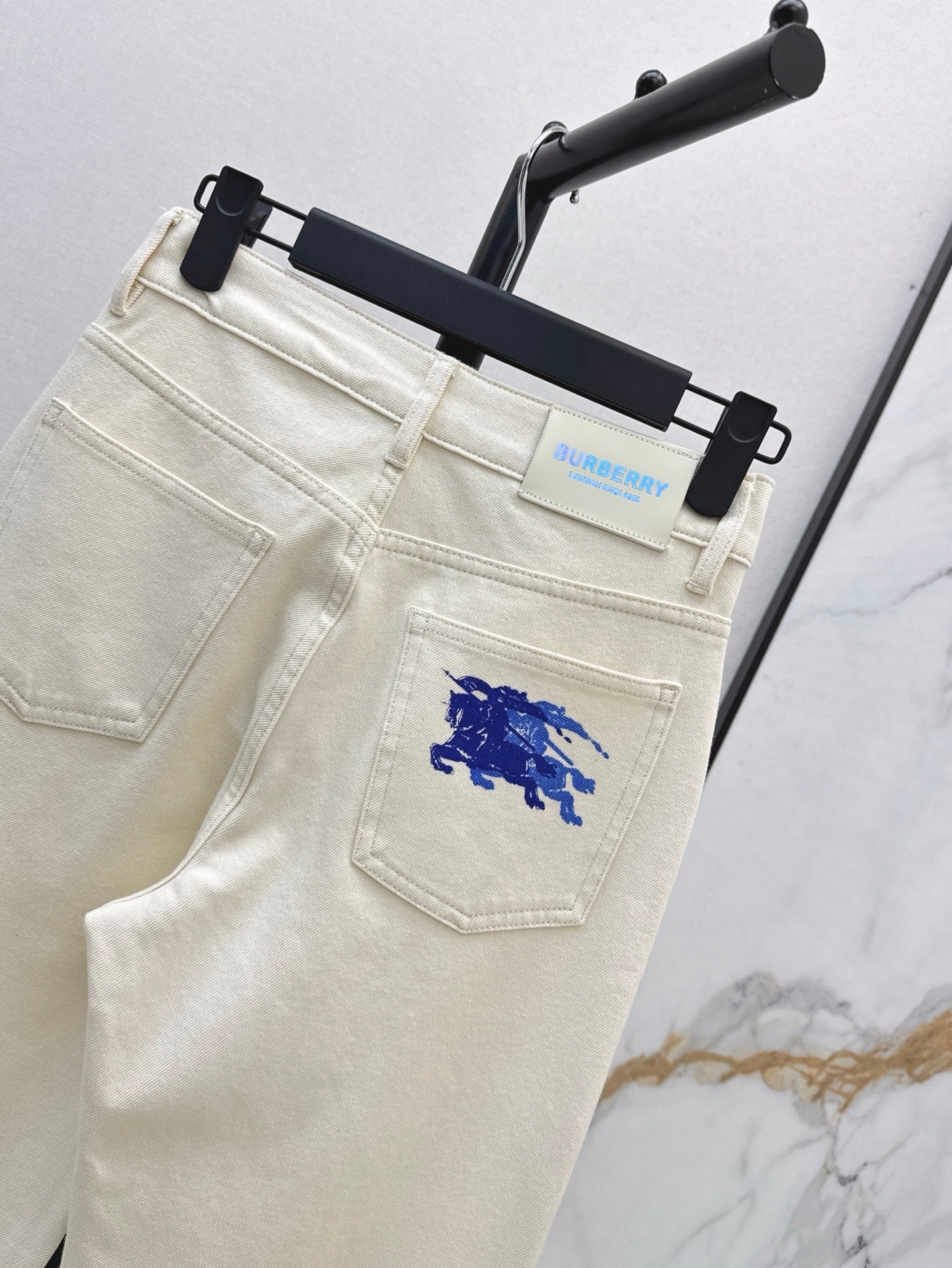 Bur* 25ss embroidered denim pants