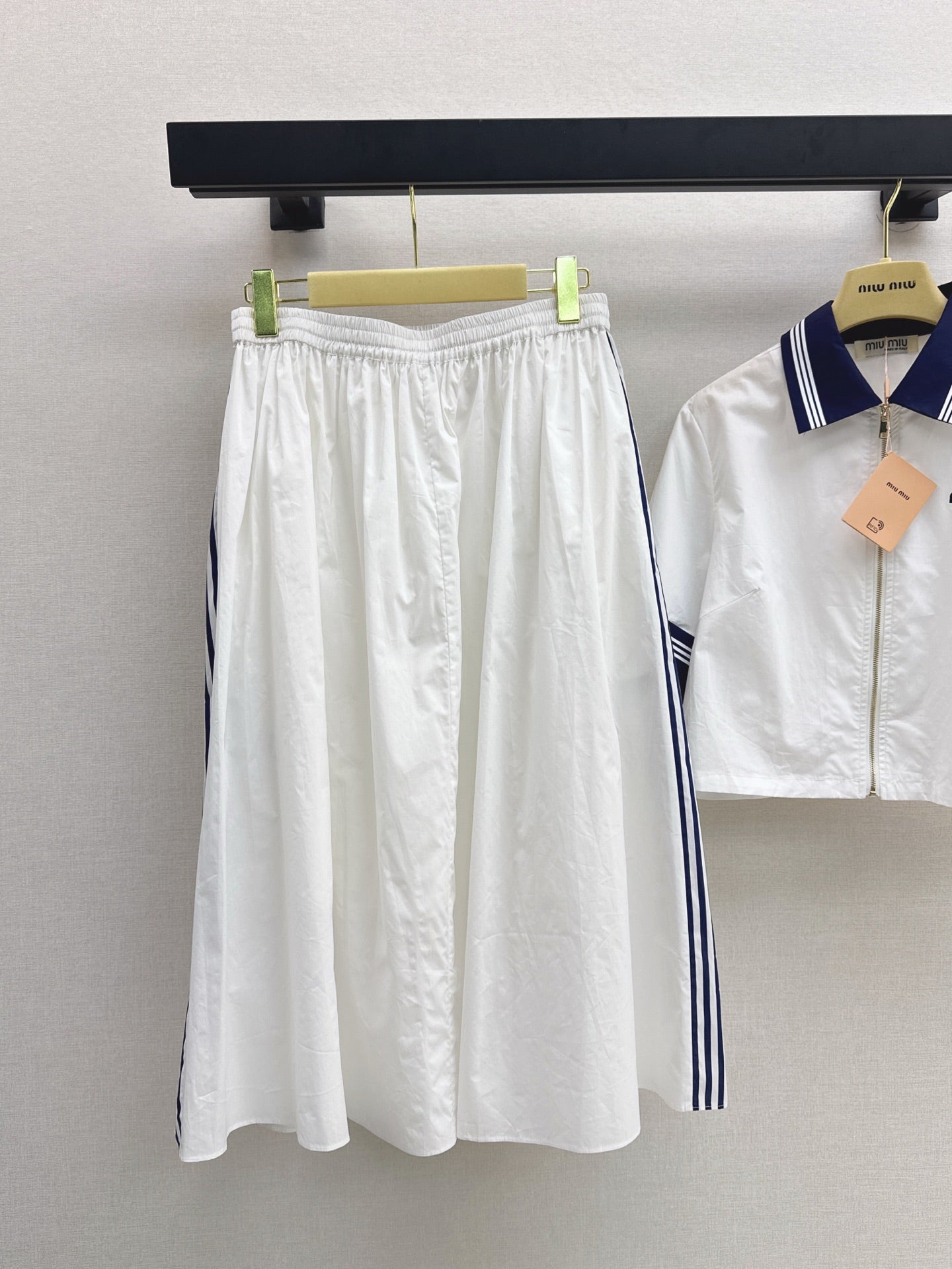 M*u 25ss colorblock collar shirt suit