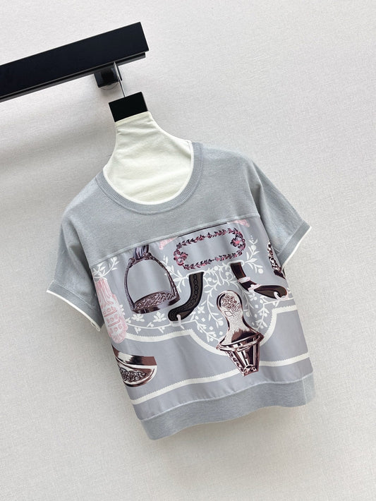 Herm* 25ss Stirrup printed twillaine T-shirt