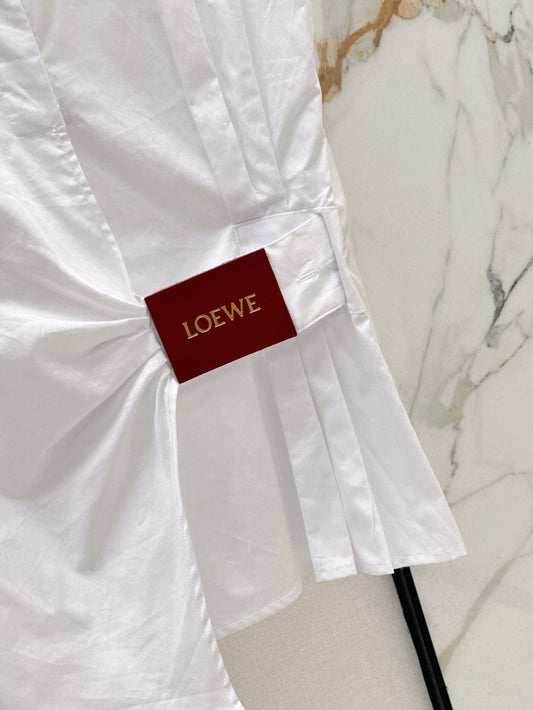 Loe* 25ss Draped sleeveless shirt in cotton