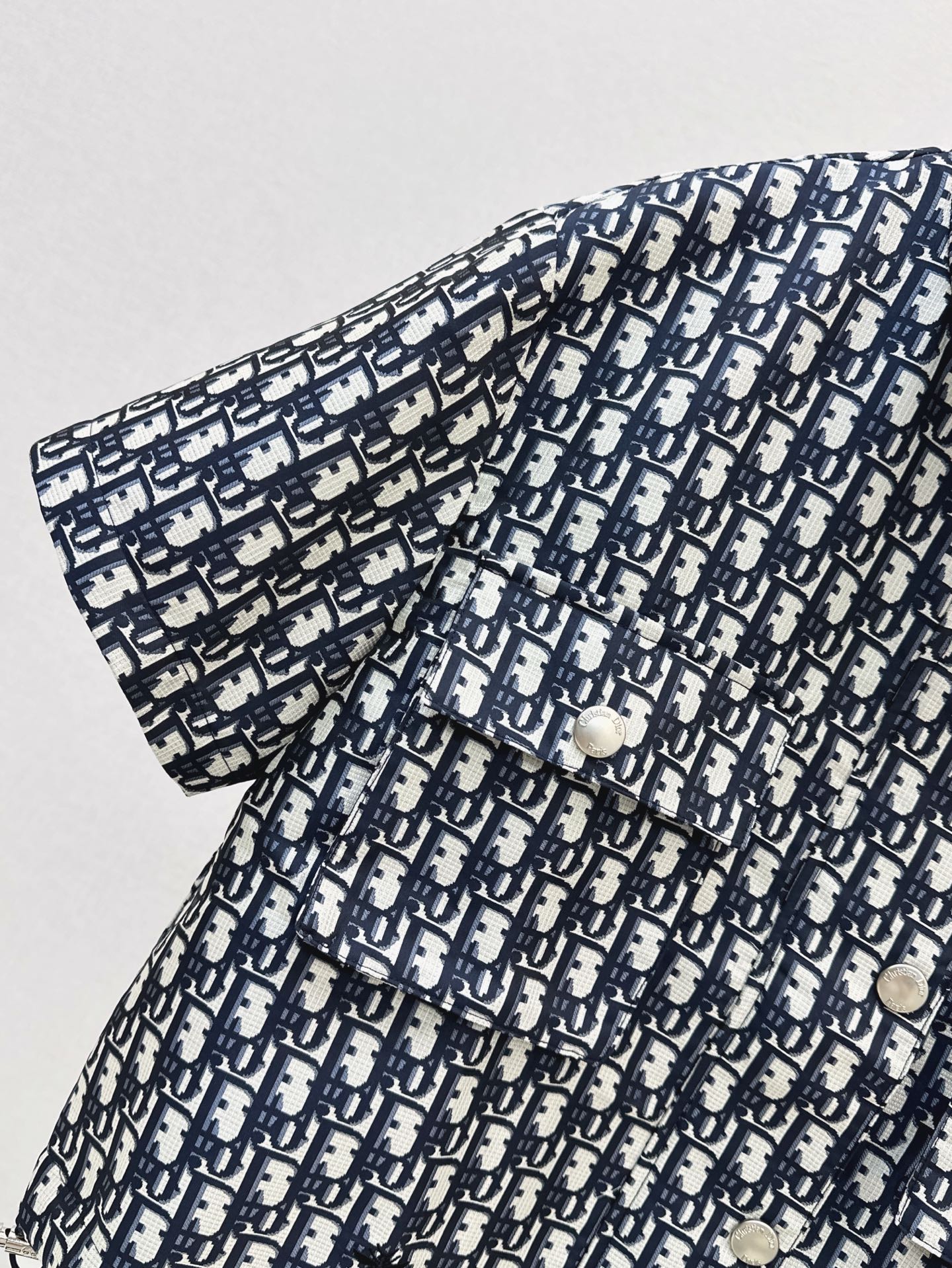 D*r 25ss jacquard technical taffeta cropped shirt