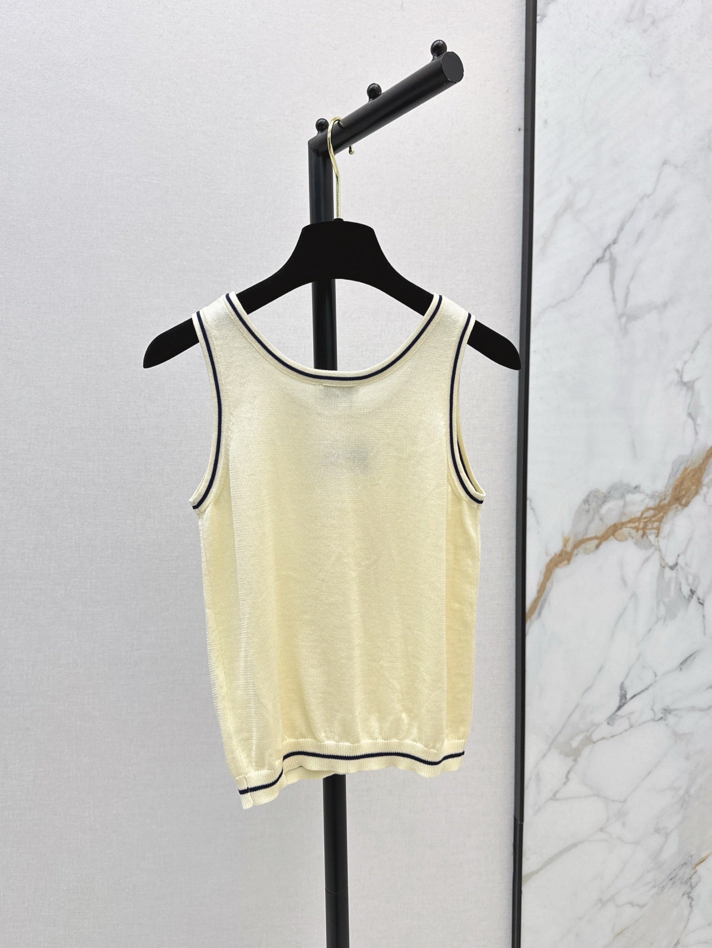 C*nel 25ss logo jacquard knitted vest