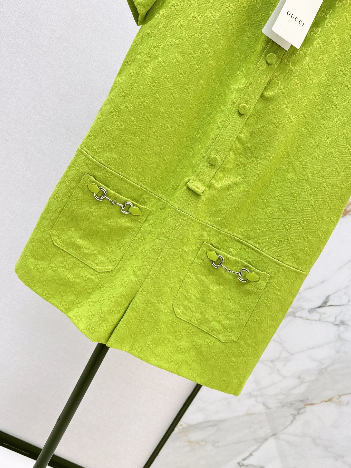 Gu* 25ss GG canvas jumpsuit with horsebit