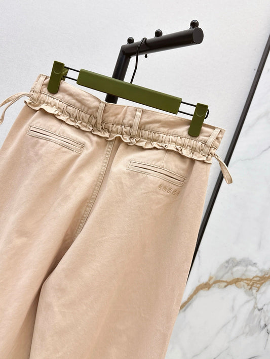 Gu* 25ss wide leg pants with tie sides