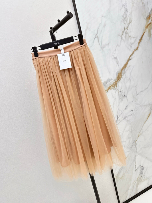 D*r 25ss mid-length pleated skirt