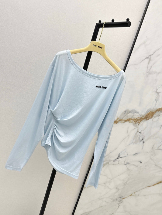 M*u 25ss Boat neck pullover top
