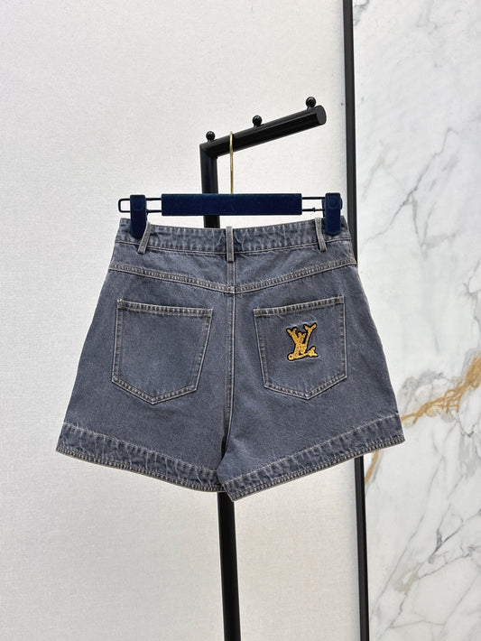 Loui* 25ss embroidered denim short