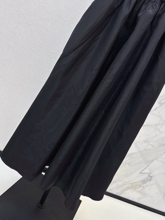 Pra* 25ss half-zip panel nylon dress