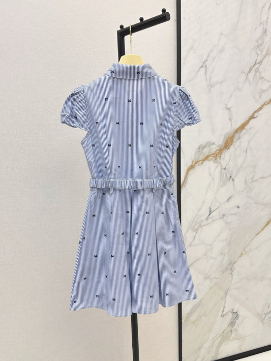M*u 25ss bow woven belted dress