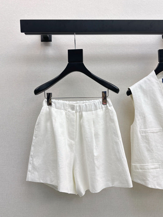 Lor*P 25ss linen vest and short suit