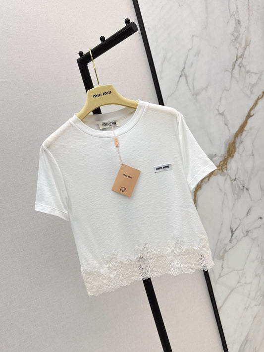 M*u 25ss lace cropped t-shirt