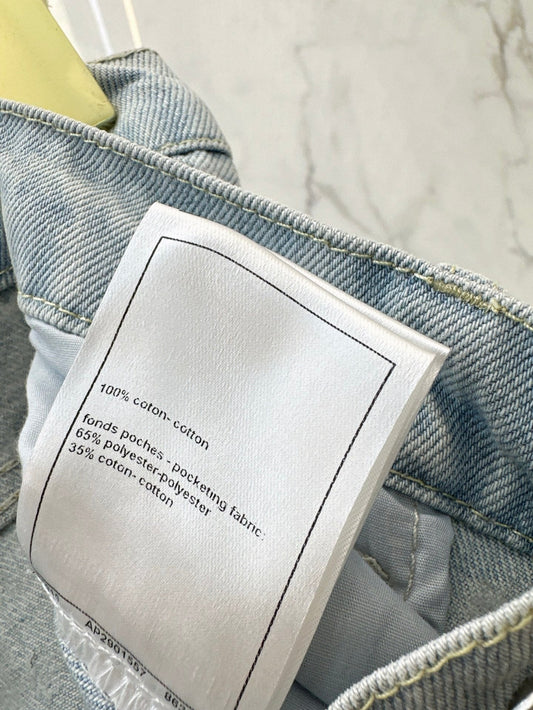 C*nel 25ss printed washed denim pants