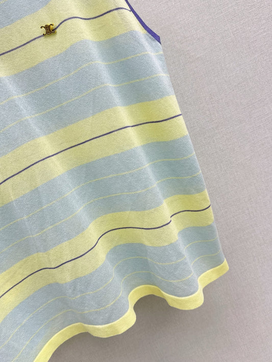 Cel* 25ss short-sleeve knitted top