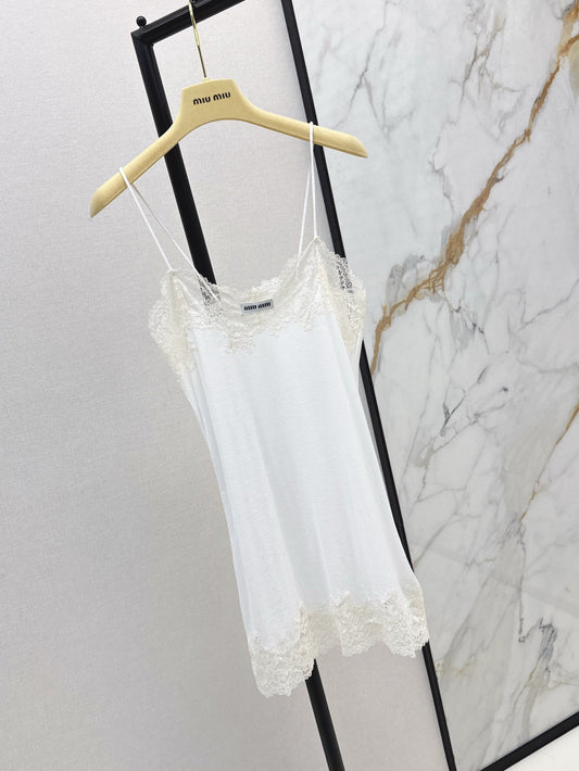 M*u 25ss lace trim mini dress