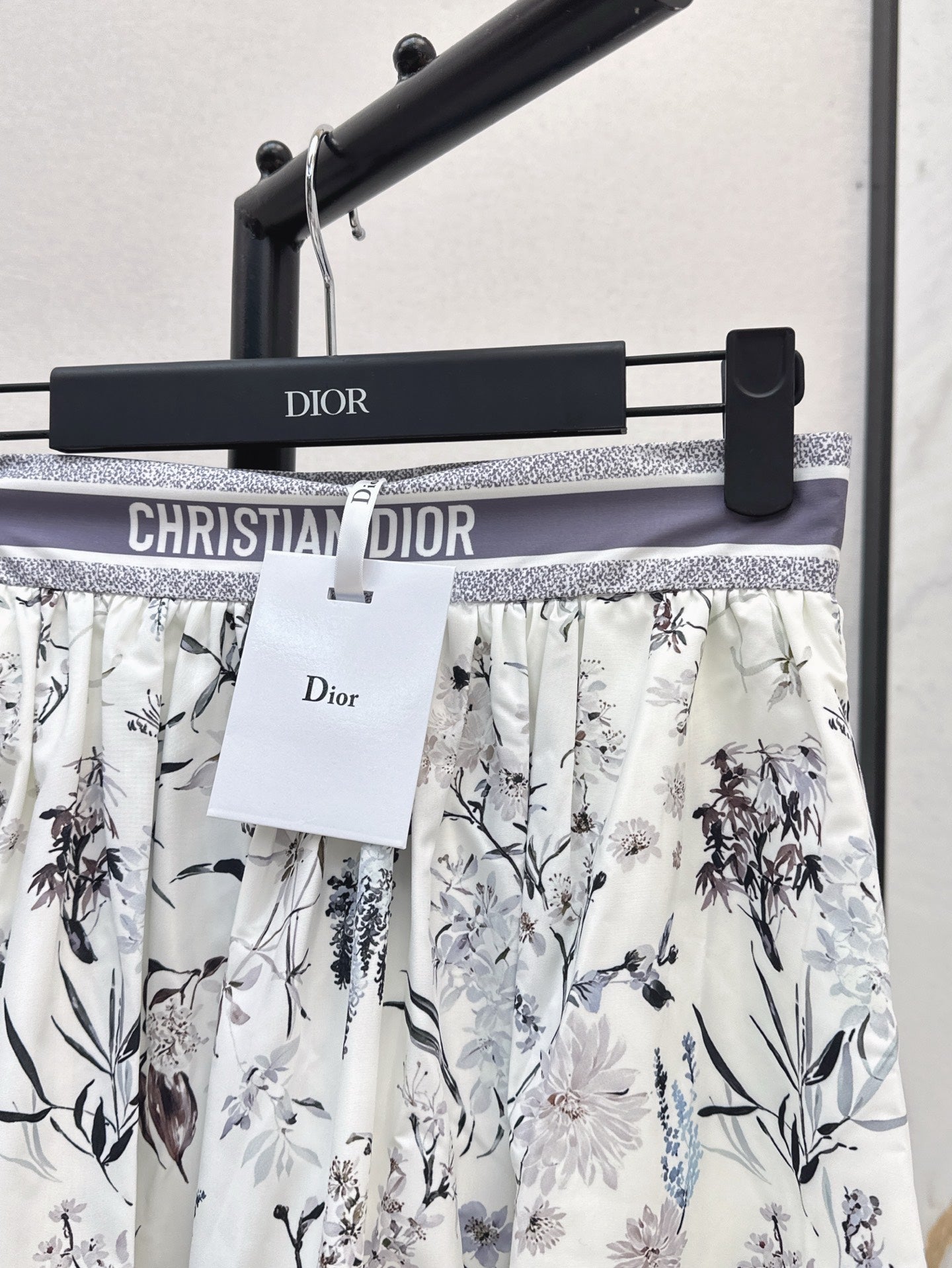 D*r 25ss print flared mid-length skirt