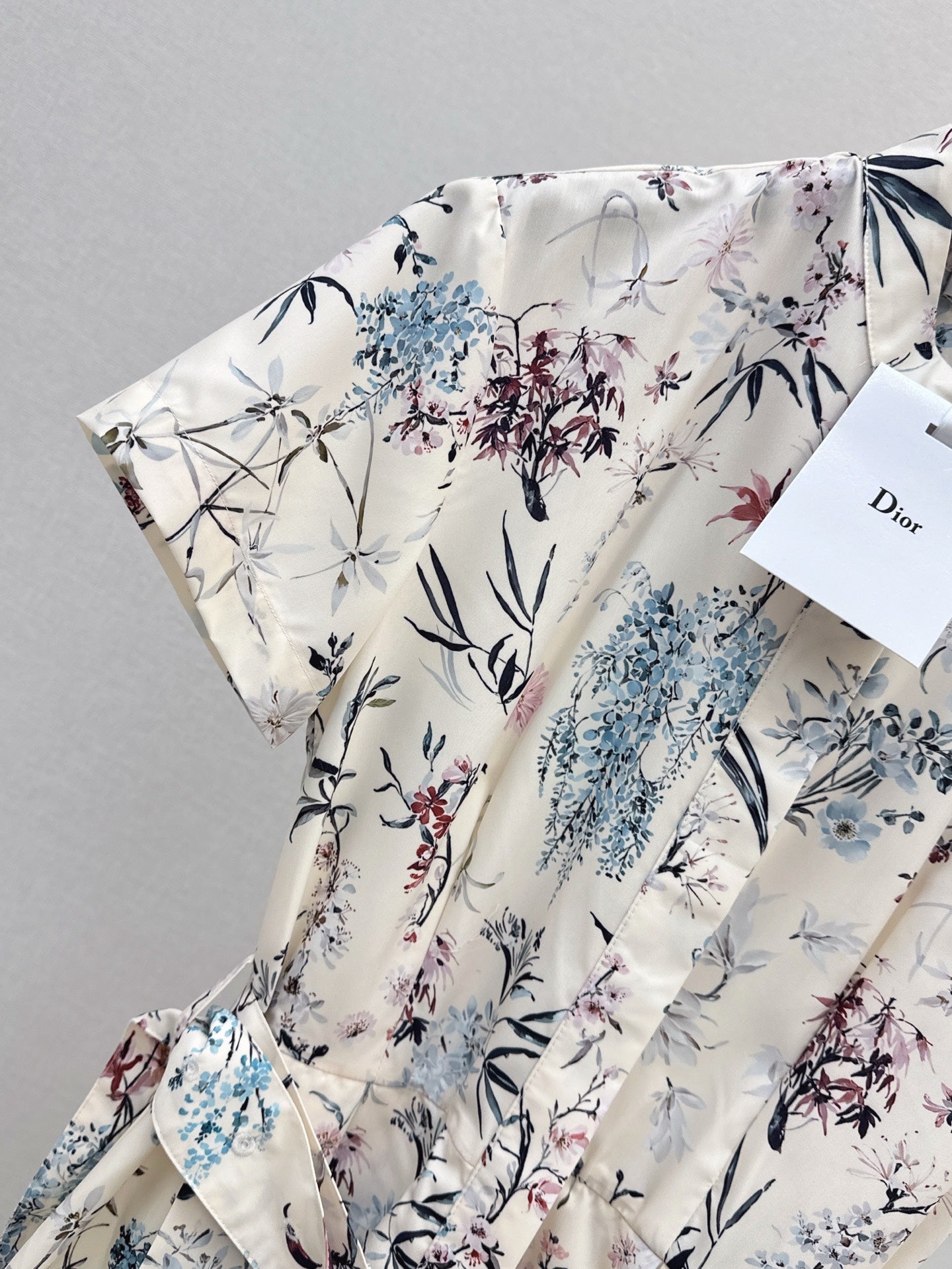 D*r 25ss printed twill belted dress