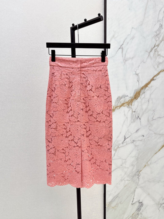 D*Gab 25ss floral lace pencil skirt