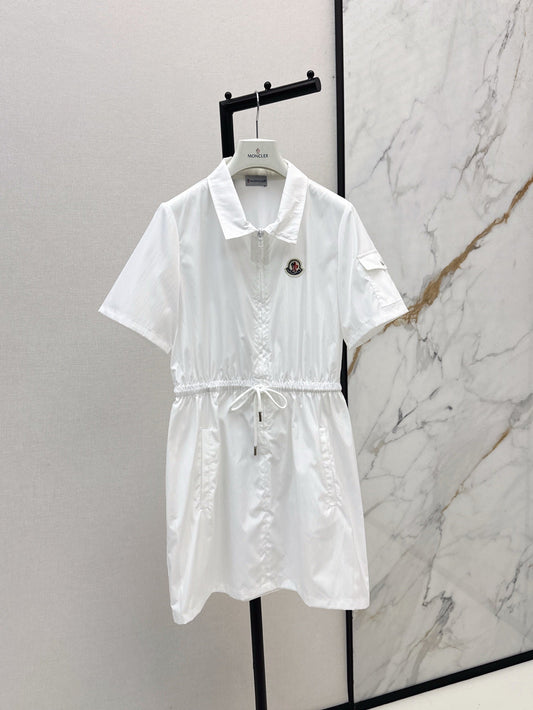 Monc* 25ss drawstring waist shirt dress