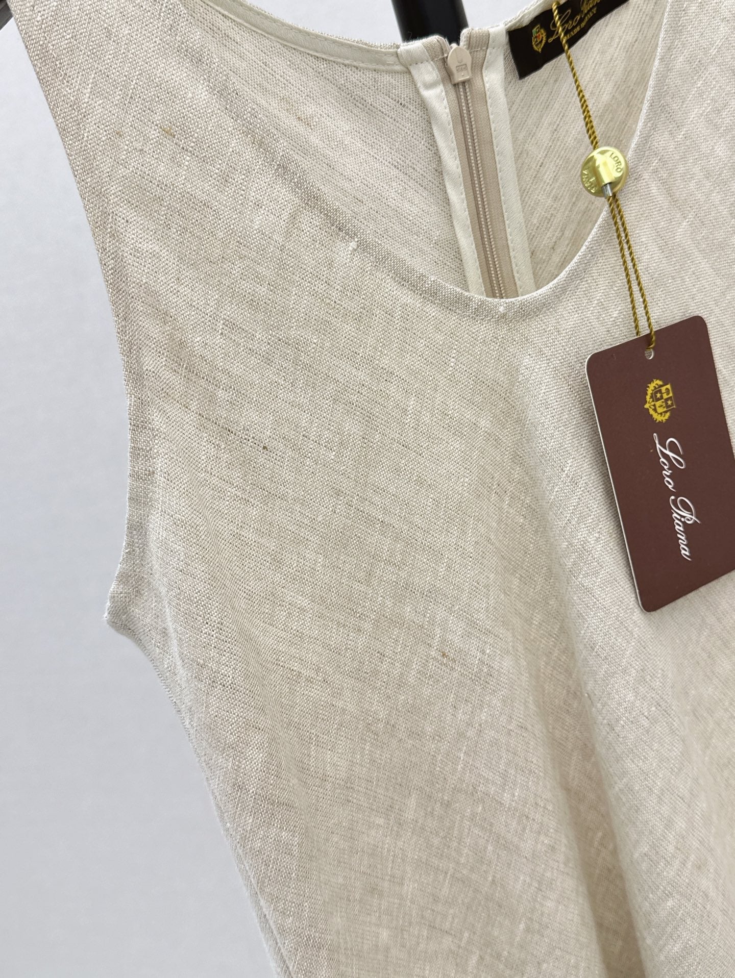 Lor*P 25ss sleeveless raw edge dress