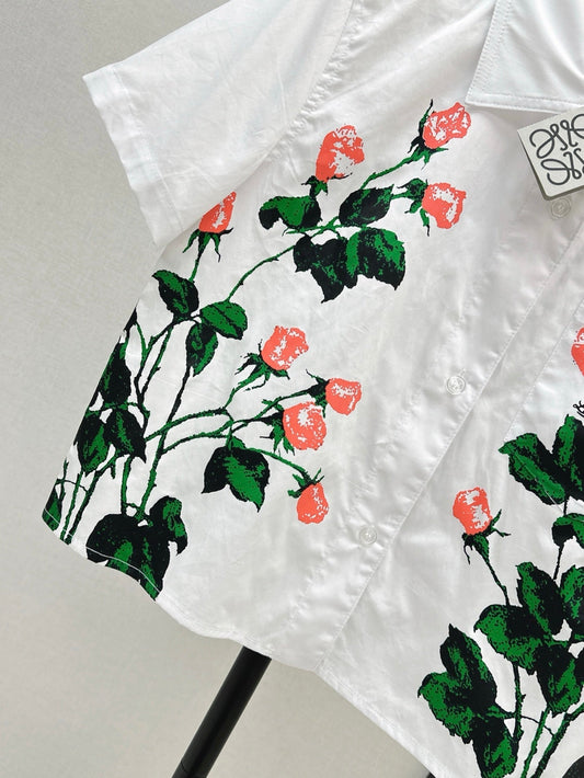 Loe* 25ss floral printed shirt