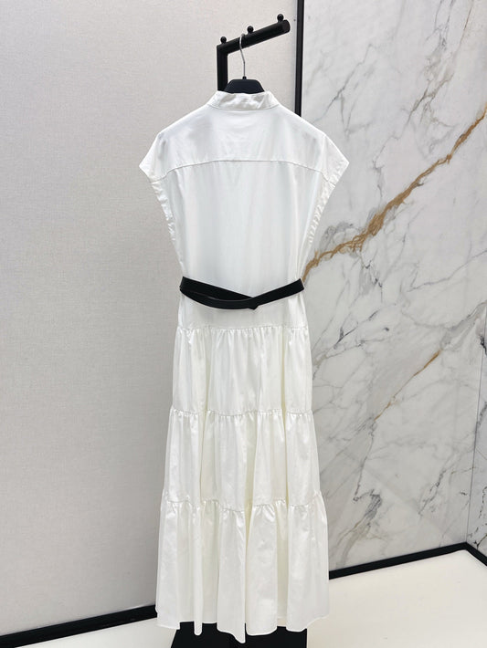 MaxM* 25ss long belted dress
