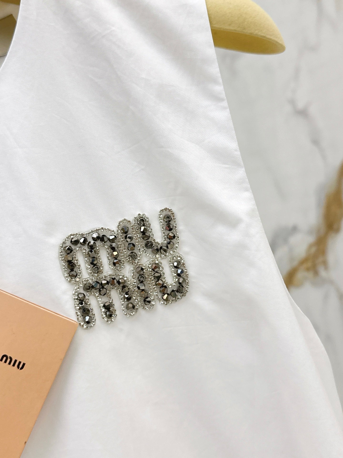 M*u 25ss Rhinestone Short-Sleeve Dress