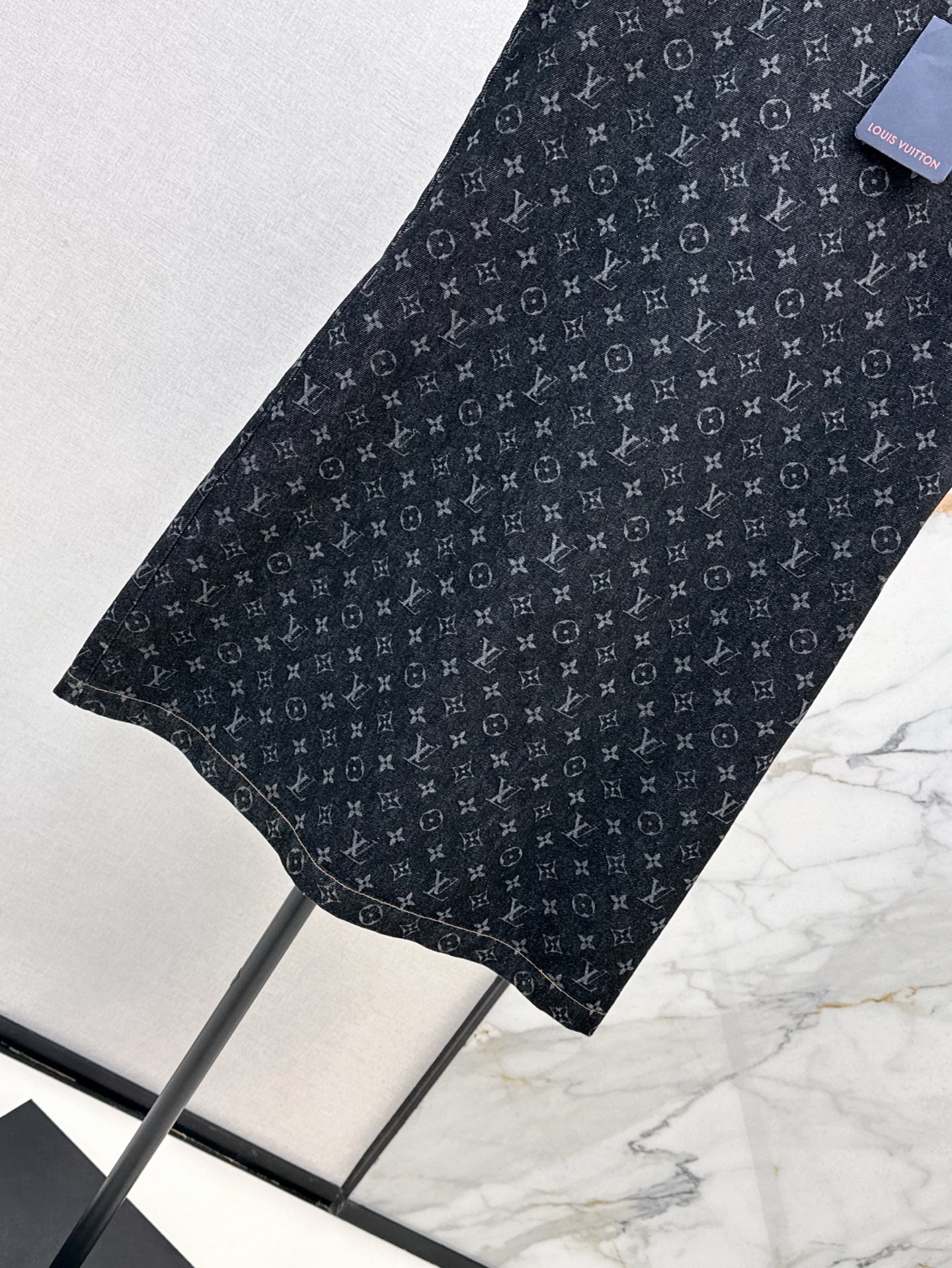 Loui* 25ss short monogram denim dress