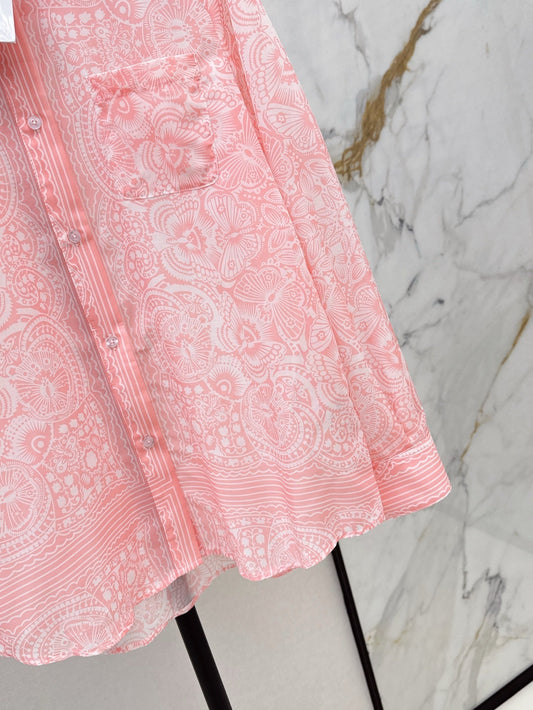 D*r 25ss printed transparent shirt