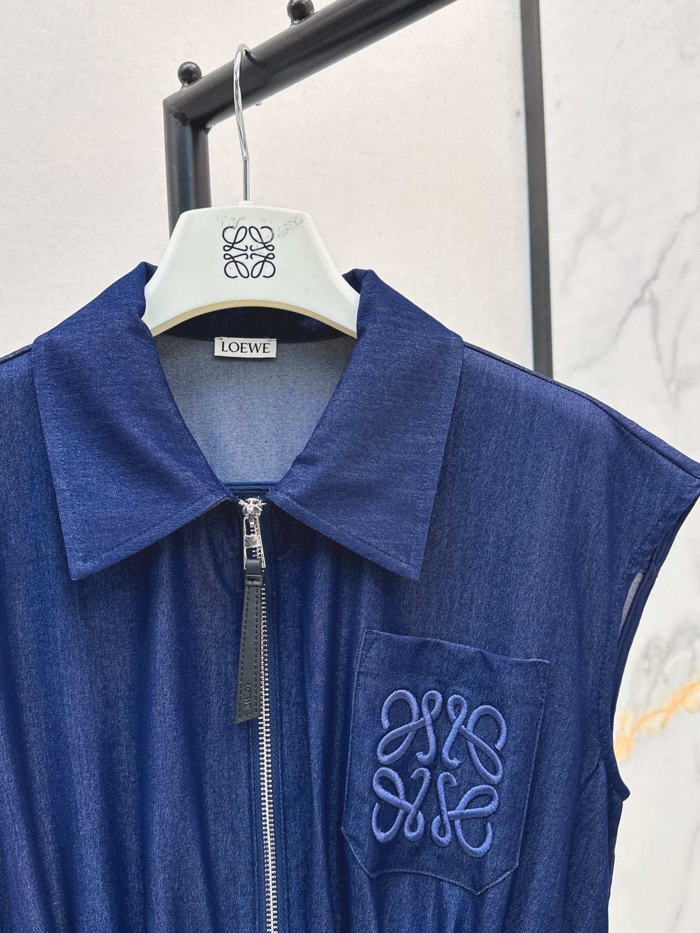 Loe* 25ss zipper demin dress