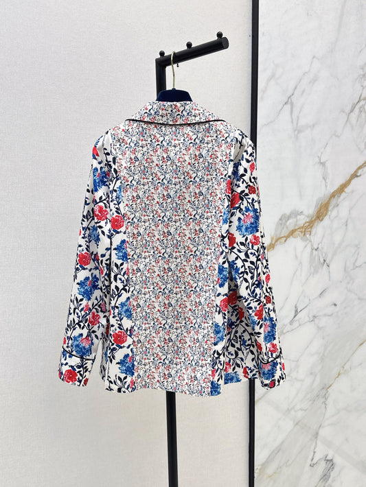 Loui* floral vine pajama shirt