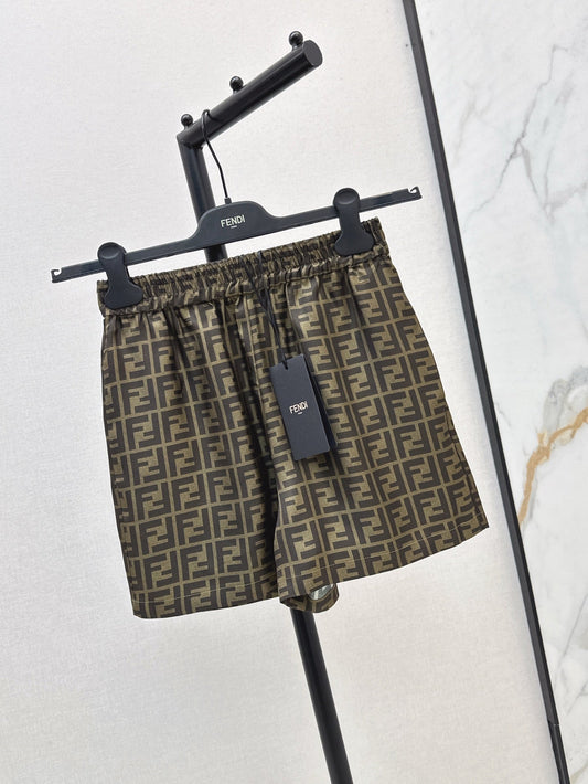 Fd* 25ss FF printed silk shorts