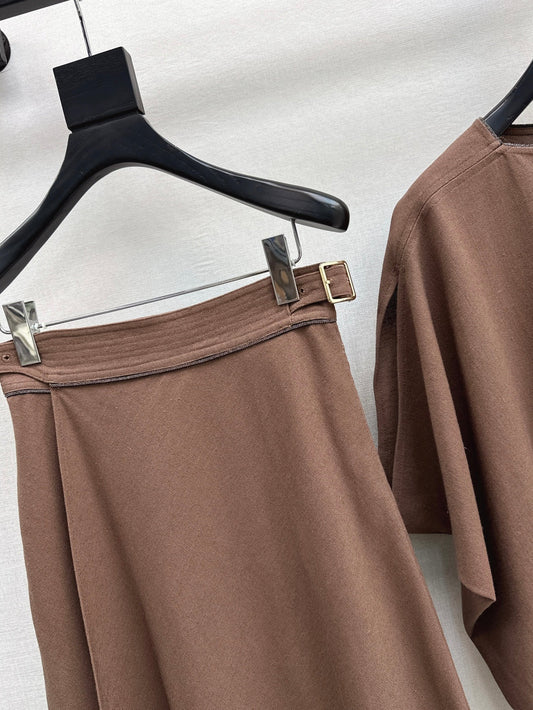 Brune*C 25ss Asymmetric linen suit