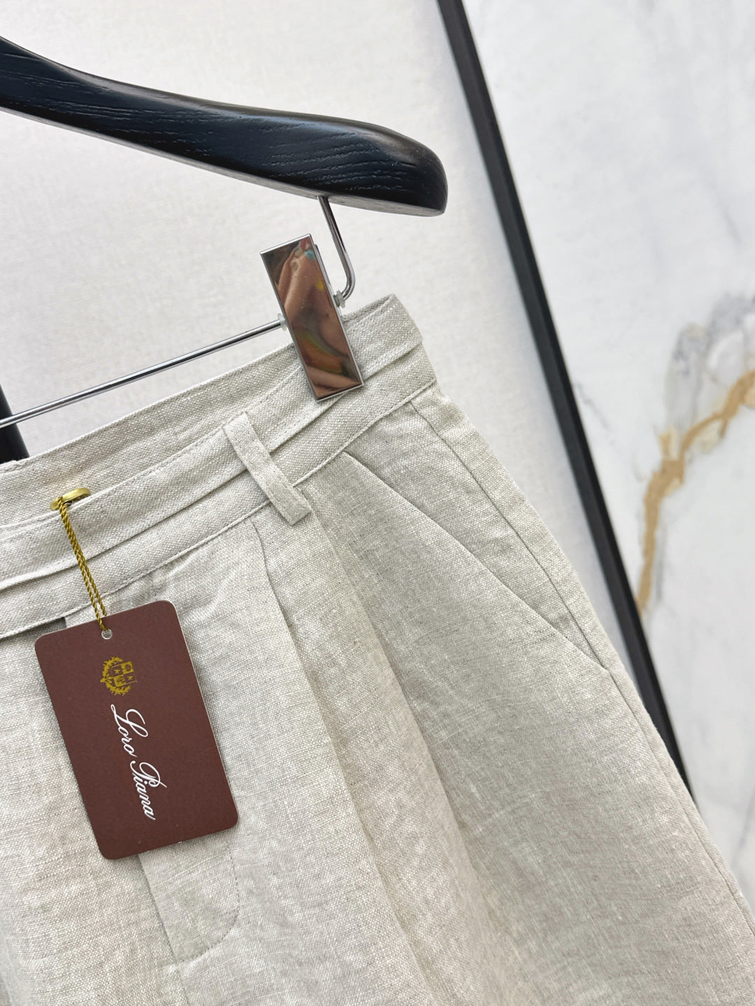 Lor*P 25ss embroidered linen shorts